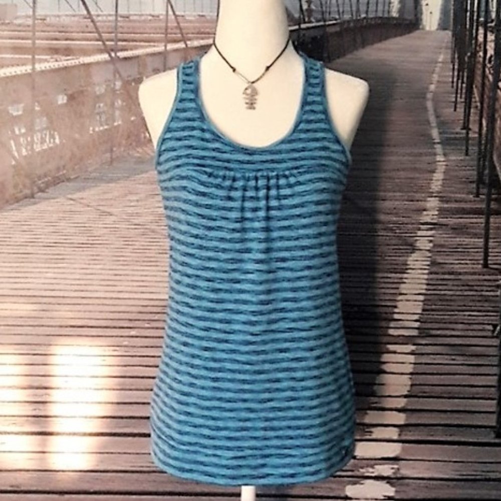 ATHLETA "Tinker" Striped Racerback Exercise Tank - Picture 2 of 8